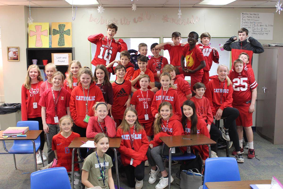 Scenes from Catholic Schools Week at Holy Trinity Middle School. (Photos provided by Lisa Michalski-Gilkey)