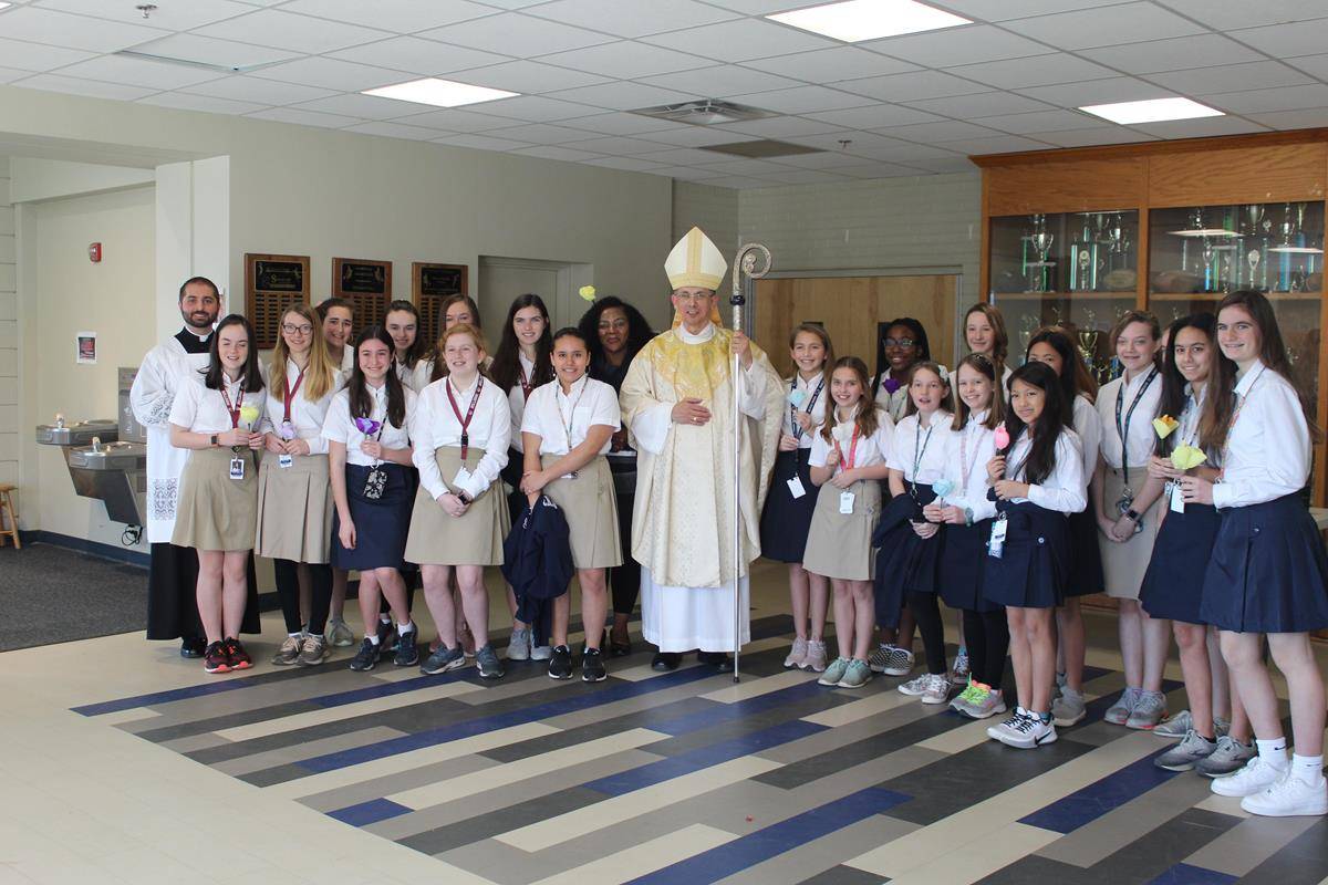 Scenes from Catholic Schools Week at Holy Trinity Middle School. (Photos provided by Lisa Michalski-Gilkey)