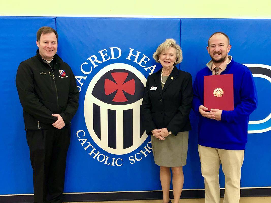 Catholic Schools Week at Sacred Heart included a recognizing community leaders and the Annual Bible Bowl Quiz. (Photos provided by Robin Fisher)