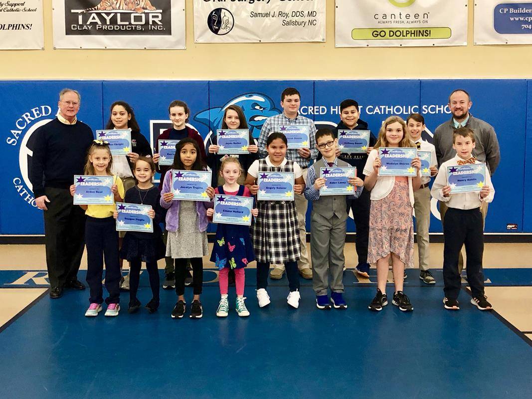 Catholic Schools Week at Sacred Heart included a recognizing community leaders and the Annual Bible Bowl Quiz. (Photos provided by Robin Fisher)