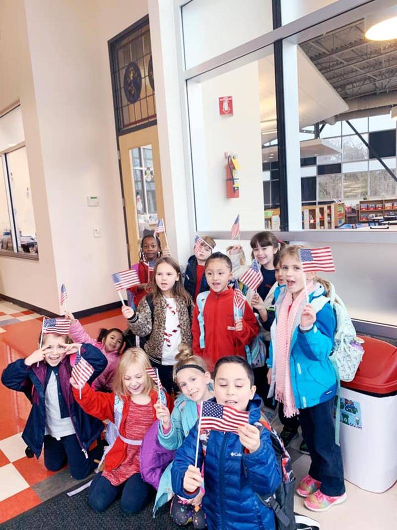 Immaculate Heart of Mary School students celebrated the nation Jan. 27 and the role Catholic schools play in preparing our students to be good citizens. (Photos via Facebook)