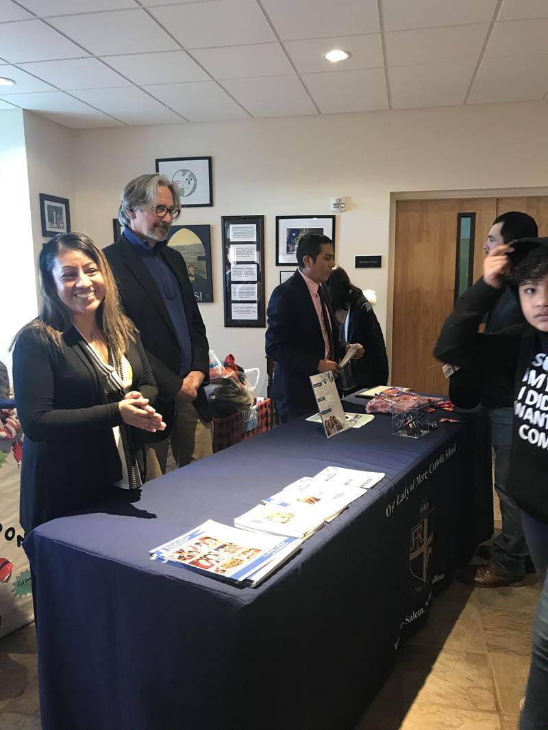 At its Open House on Jan. 28th Our Lady of Mercy had an extraordinary turnout of Latino families interested in joining the Mercy family. (Photos provided by Tara Hackman, Enrollment Coordinator for the Piedmont Area Catholic Schools.)