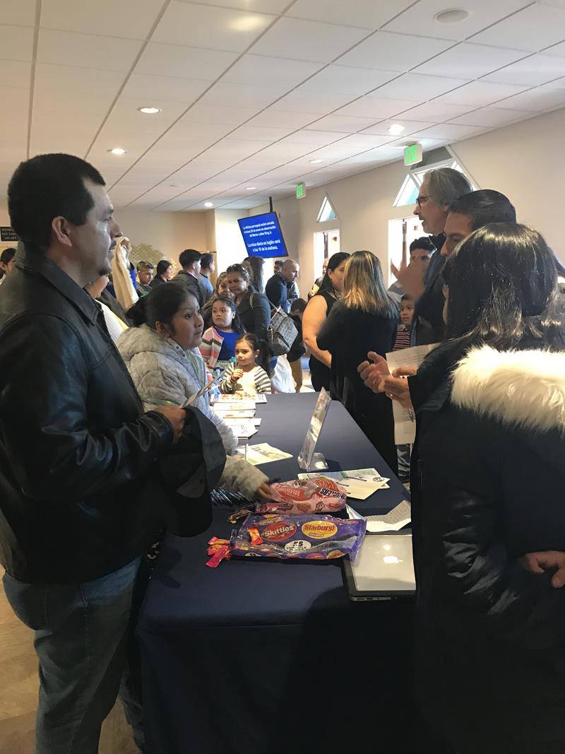 At its Open House on Jan. 28th Our Lady of Mercy had an extraordinary turnout of Latino families interested in joining the Mercy family. (Photos provided by Tara Hackman, Enrollment Coordinator for the Piedmont Area Catholic Schools.)