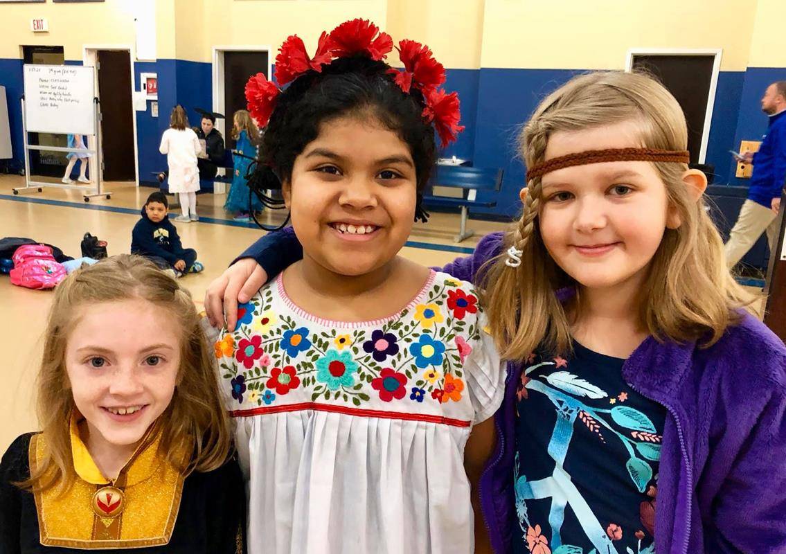 Sacred Heart School students and faculty dressed up as book, TV, or movie characters for Catholic Schools Week. (Photo via Facebook).