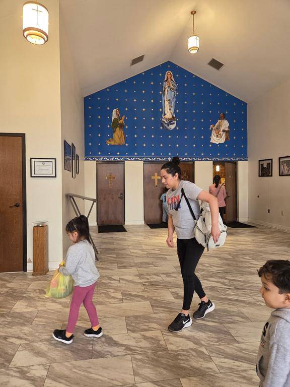 Our Lady of Lourdes in Monroe participated in a food drive on Ash Wednesday