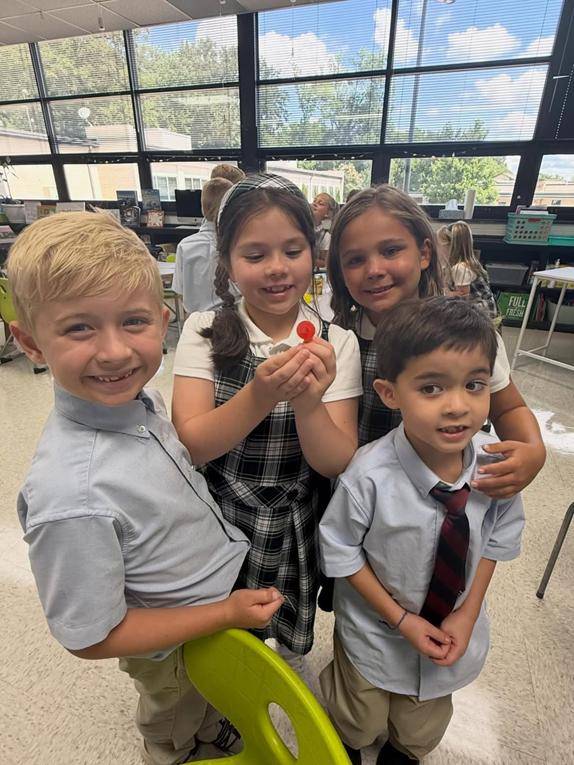 STEM projects at St. Pius X in Greensboro.