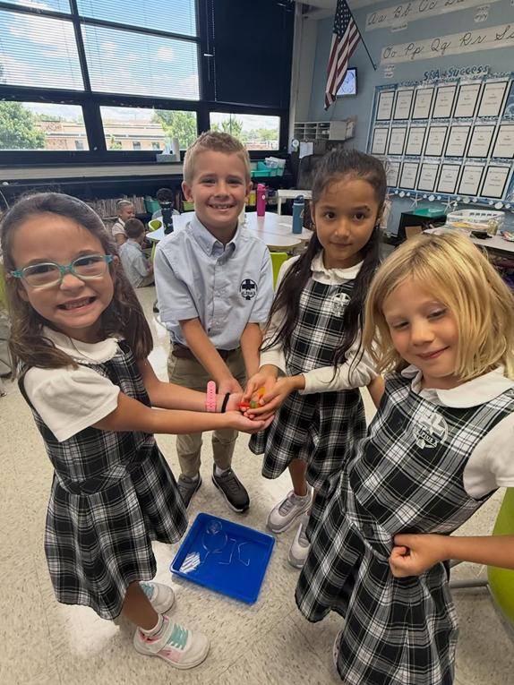 STEM projects at St. Pius X in Greensboro.