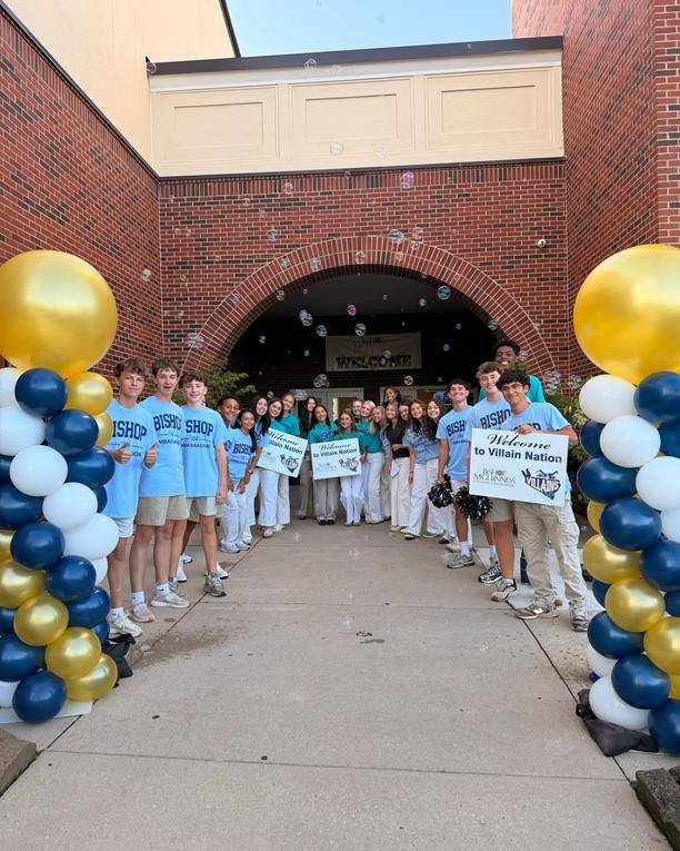 Freshmen students explore Bishop McGuiness High School.