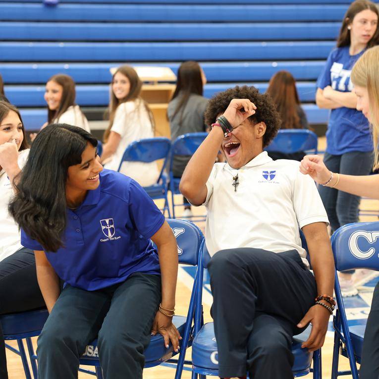 New students started their Christ the King High School adventure with new student orientation on Monday. 
