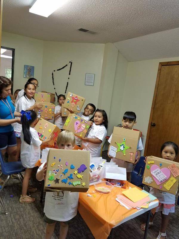 KING — Children at Good Shepherd Mission had fun during their summer Vacation Bible School, which had as its theme “Marvelous mystery – The Mass comes alive!” (Photos via Facebook)