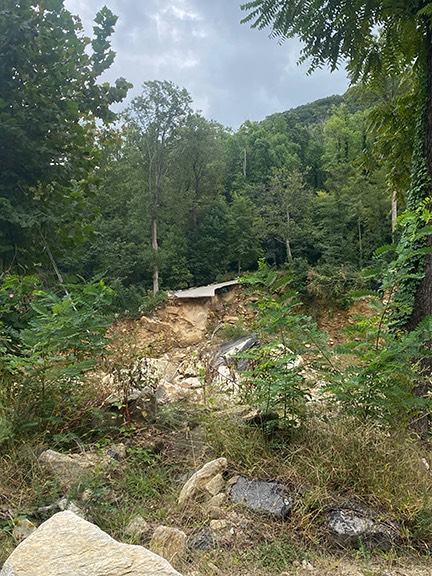 Roads and homes were washed away.