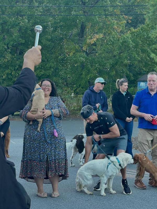Asheville CDeacon Mike blessed the pets of Asheville Catholic ahead of the Feast of St. Francis of Assisi. atholic2 (Copy)