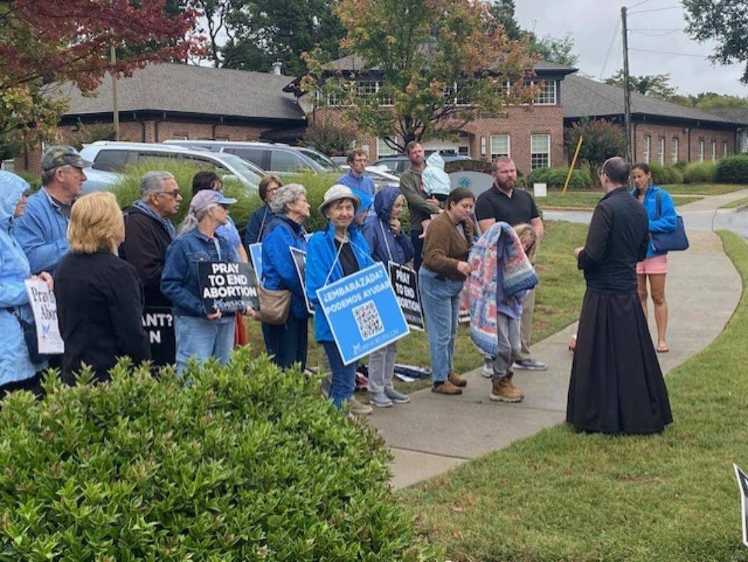 St. Leo the Great parishioners participated in a Life Chain in Winston-Salem.