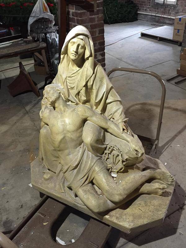 Pieta Statue from 1921 Before Bob Nutt Painted (Copy)