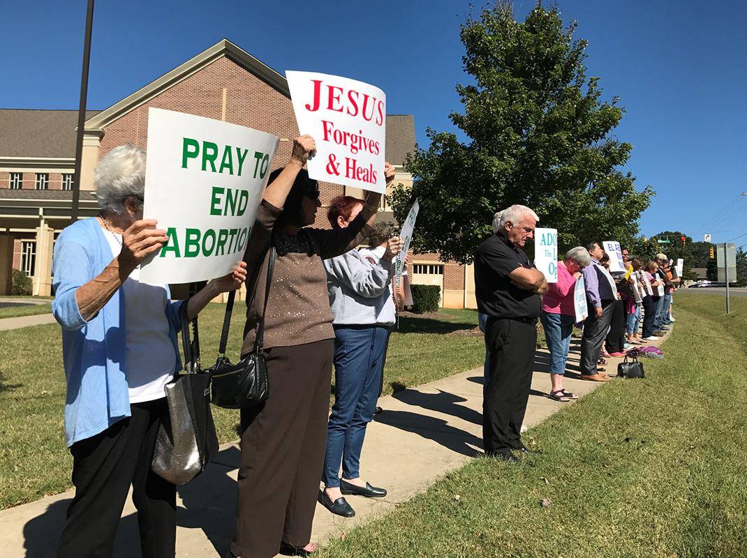 Faithful gather at St. Mark in Huntersville.
