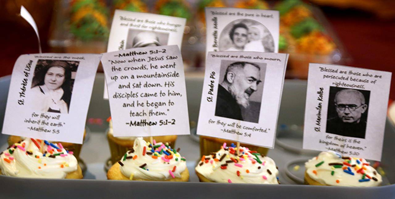 Children of Immaculate Conception Church celebrated All Saints Day by dressing like their favorite saint. They shared information on the saint of their choice at a party attended by parishioners after Mass last Sunday. (Photos by Giuliana Polinari Riley,