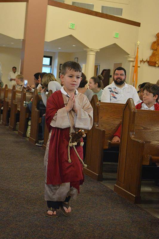 Students at Our Lady of Mercy School in Winston-Salem attended a Kinder All Saints Day Mass, dressed as their favorite saints.