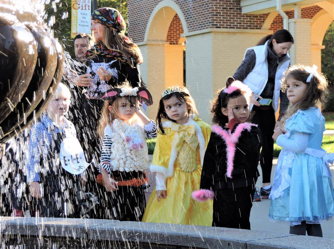 Students at Our Lady of Mercy School in Winston-Salem attended a Kinder All Saints Day Mass, dressed as their favorite saints.