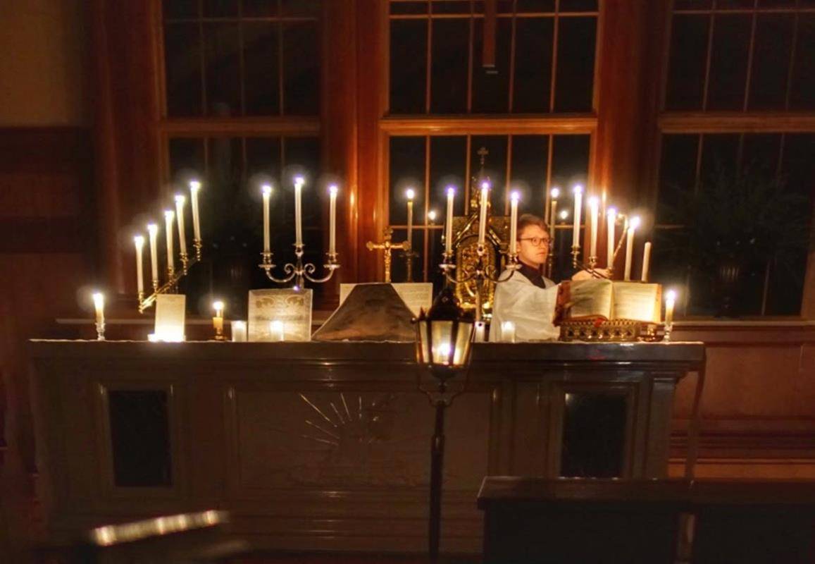 LINVILLE — Rorate Mass held early Dec. 16 at St. Bernadette Church. (Photos provided by Cindy S Giarrusso)