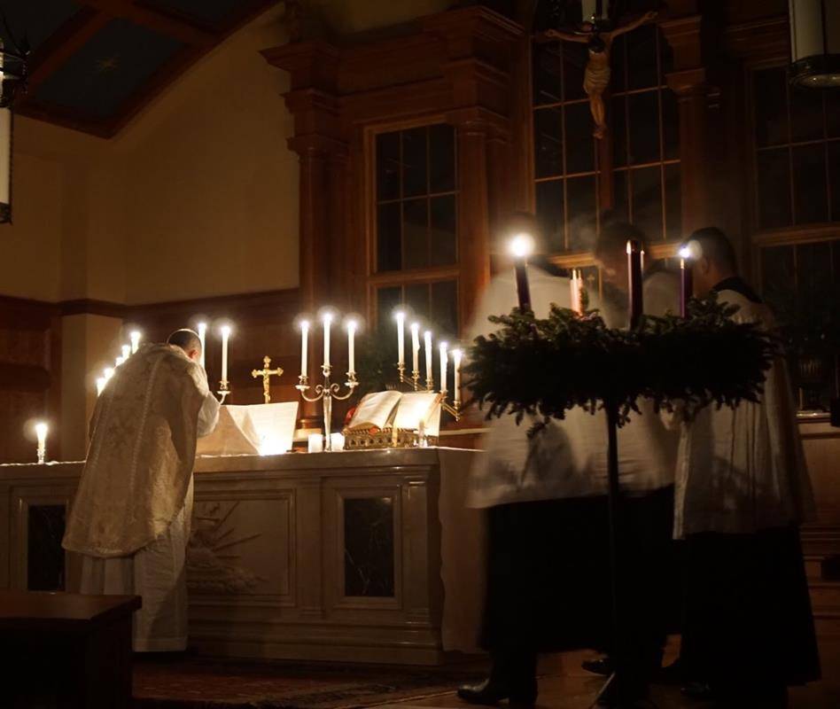 LINVILLE — Rorate Mass held early Dec. 16 at St. Bernadette Church. (Photos provided by Cindy S Giarrusso)