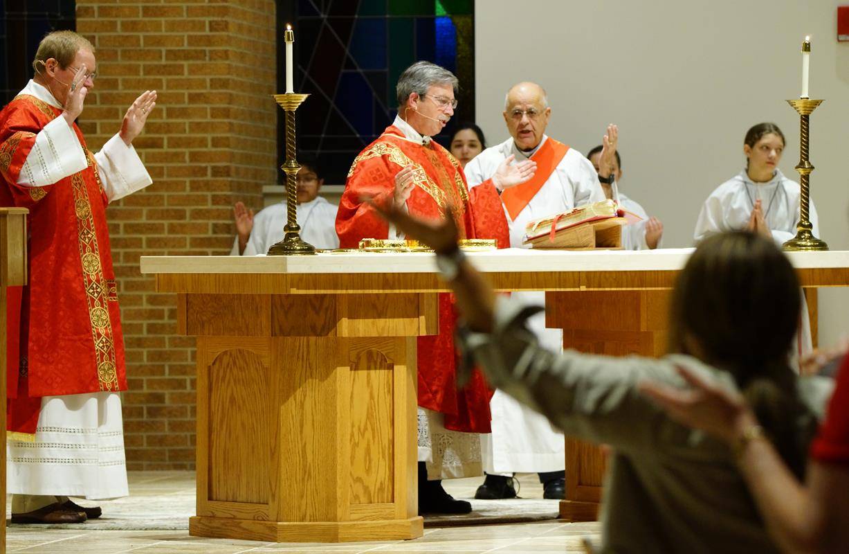 Good Friday service at St. Therese Church in Mooresville (Photo by John Cosmas, correspondent.)