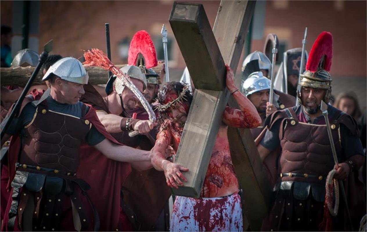Via Crucis at Sacred Heart Church in Salisbury. (Photo by Bill Washington)