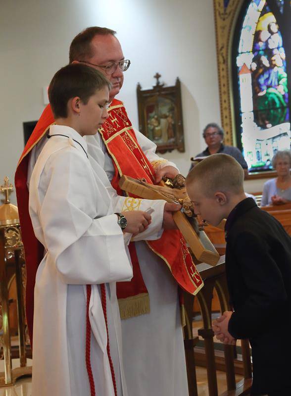 Good Friday service at Immaculate Conception, Forest City (Photo by Giuliana Polinari Riley)