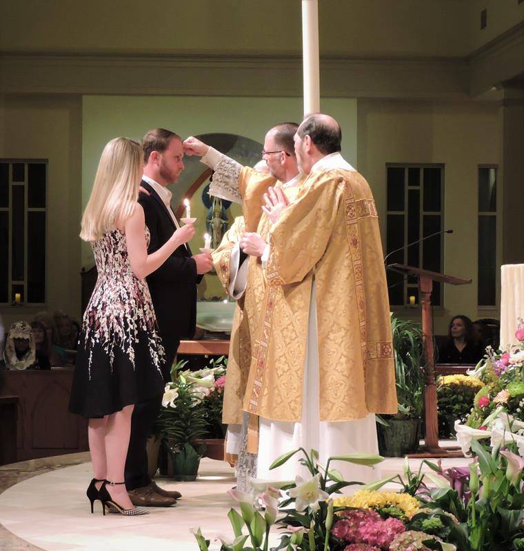 Easter Vigil at St. Mark Church in Huntersville. (Photo provided by Amy Burger) 