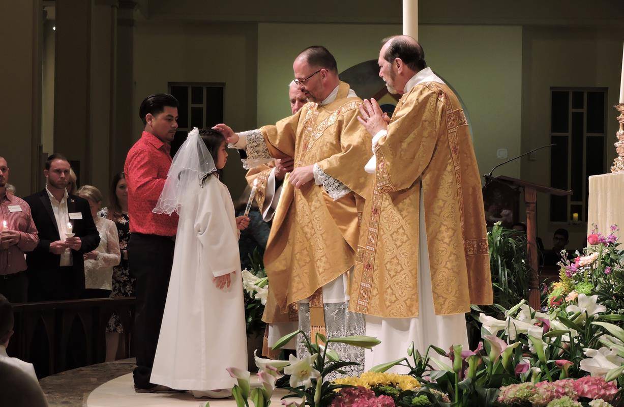Easter Vigil at St. Mark Church in Huntersville. (Photo provided by Amy Burger) 