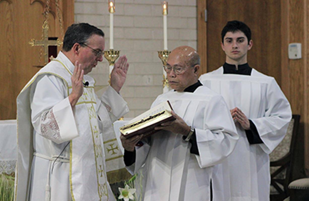 Easter Vigil at Our Lady of the Annunciation Church in Albemarle (Photo by Amber Sheriff, correspondent)
