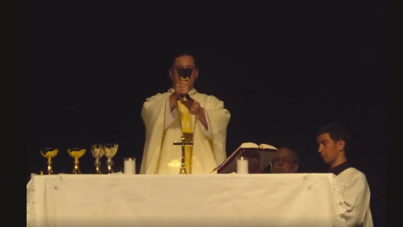 The youth attended Mass.