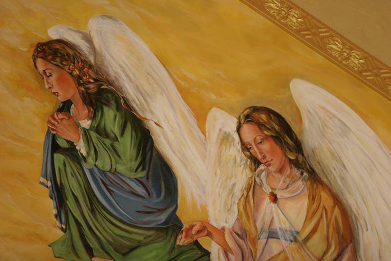 “We see the angels in festal gathering, and you are the assembly of the firstborn. We are surrounded by the saints and protected by the angels.” 