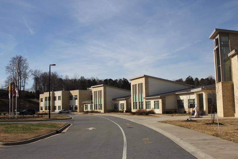 The new wing of CTKHS (far left).