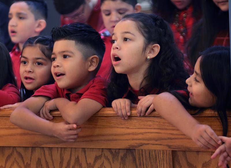 FOREST CITY — Eighty children from the Hispanic community of Immaculate Conception Church in Forest City participated in a performance of the traditional Mexican play La Pastorela Dec. 20. (Photos by Giuliana Polinari Riley, correspondent)