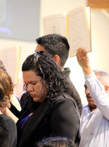  Candidates and catechumens were presented to Bishop Peter Jugis during the Rite of Election at Immaculate Conception Church in Hendersonville March 23.  (Photos provided by Capuchin Franciscan Father Martin Schratz)