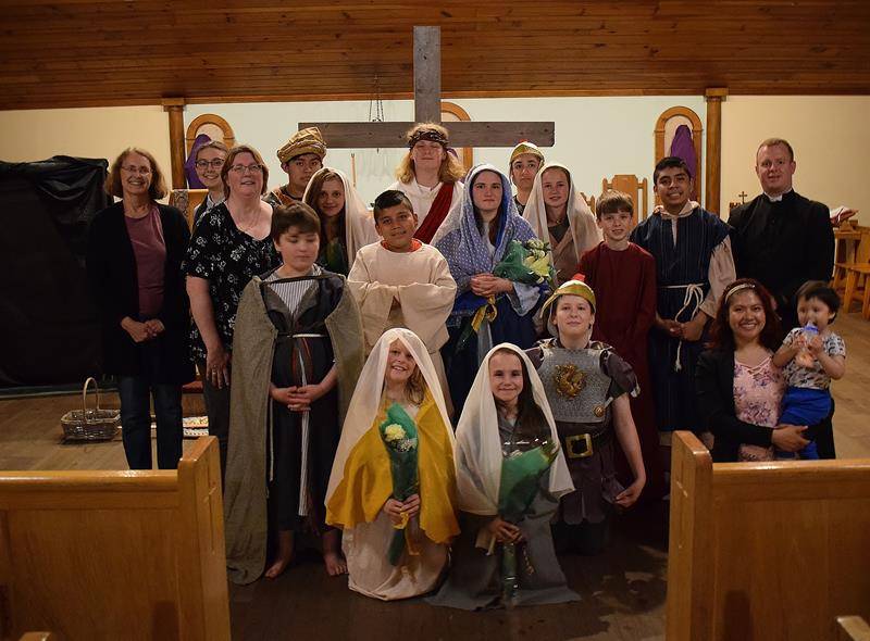 SYLVA — Living Stations were recently performed by the youth of St. Mary Mother of God Parish. (Photo by Della Sue Bryson)