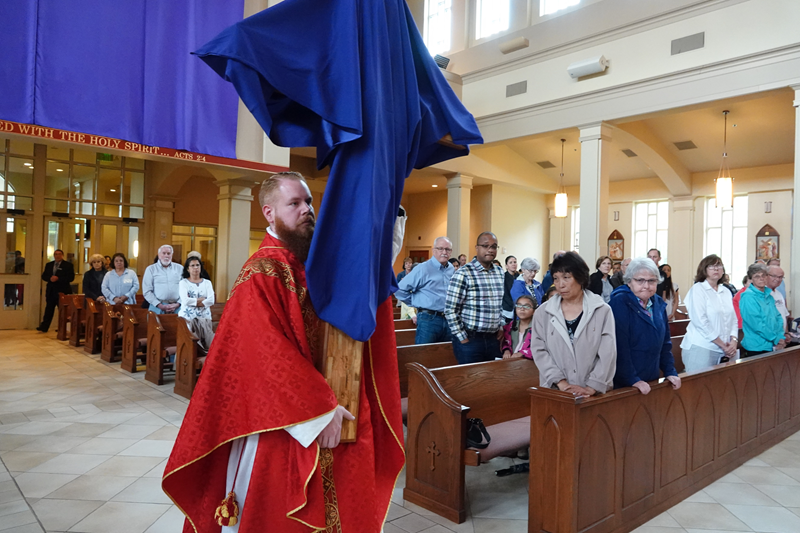 HUNTERSVILLE — Passion and Veneration of the Cross at St. Mark Church on Good Friday. (Photo provided by Amy Burger)