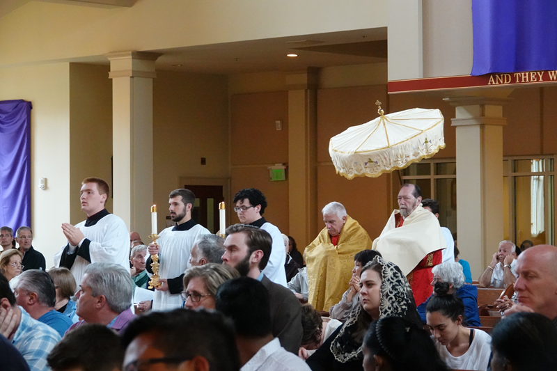 HUNTERSVILLE — Passion and Veneration of the Cross at St. Mark Church on Good Friday. (Photo provided by Amy Burger)