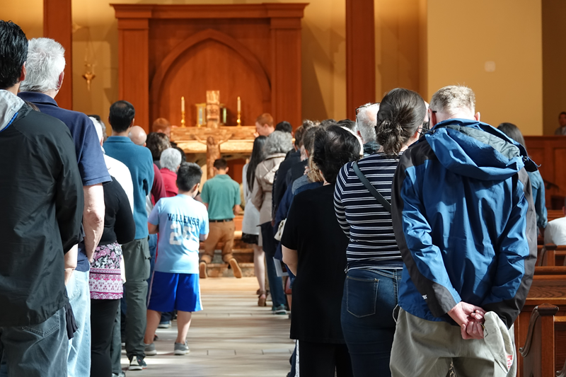 HUNTERSVILLE — Passion and Veneration of the Cross at St. Mark Church on Good Friday. (Photo provided by Amy Burger)