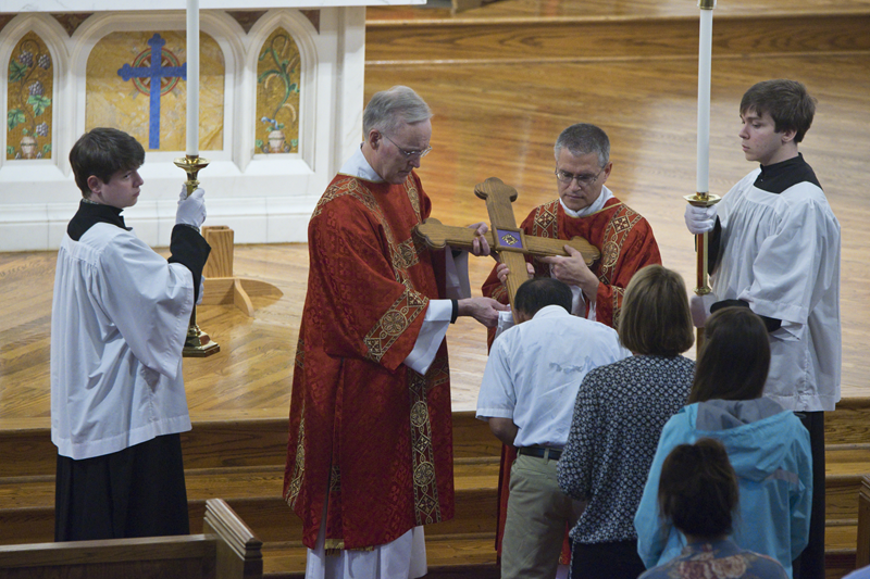CHARLOTTE — Stations of the Cross and Veneration of the Cross at St. Patrick Cathedral. (Photo provided by James Sarkis)