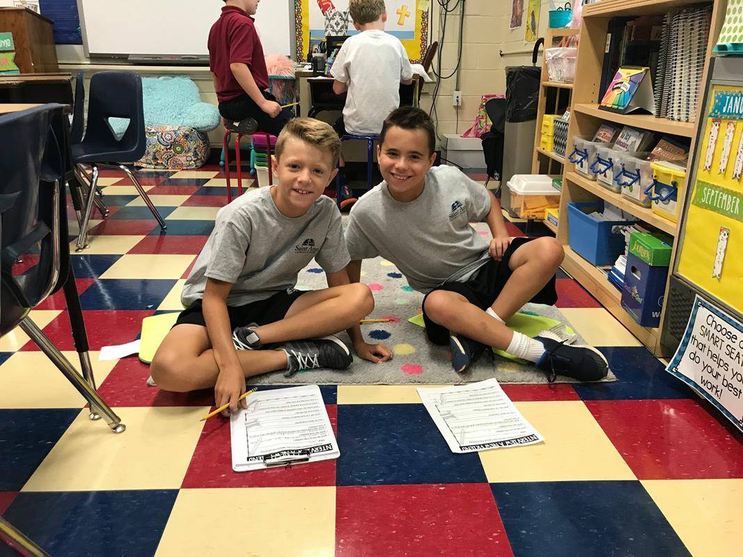 CHARLOTTE — Students at St. Ann School headed back to school Aug. 21. (Photos via Facebook)