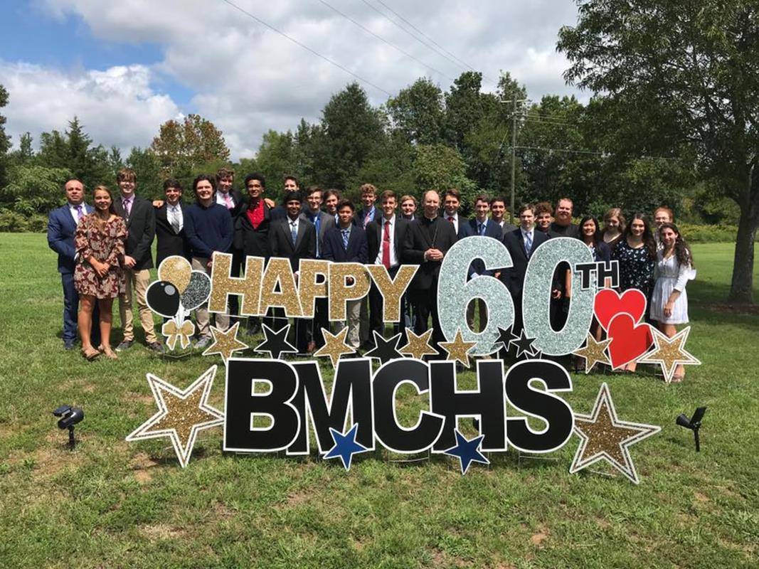 KERNERSVILLE — Bishop Peter Jugis celebrated Bishop McGuinness High School’s opening school Mass to help the school kick-off their 60th anniversary. (Photo via Facebook).
