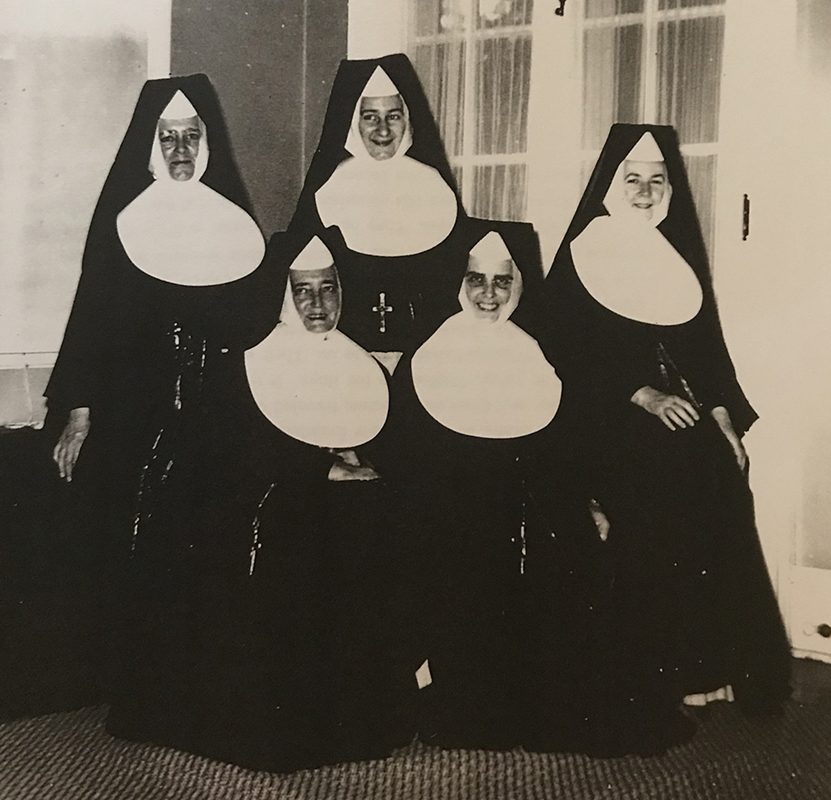 Sisters of St. Joseph have staffed the school from its start. Pictured are (seated) Sister Mary Hermann, Sister Ernestine and Sister Eileen Patrice, who served as principal; and (standing) Sister Irma Mildred and Sister Rose Madeleine. (Photo provided by 