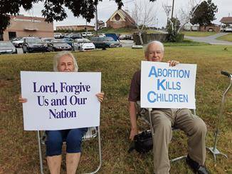 HICKORY — St. Aloysius' parishioners and other churches, took an hour out of their day to challenge Hickory to respect all human life from conception to natural death. (Photo provided by Bobby Spears)