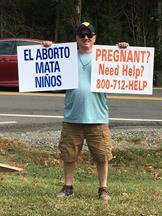 CHARLOTTE ¬— St. Luke Church parishioners participate in a Life Chain. (Photos provided by Lisa Geraci )