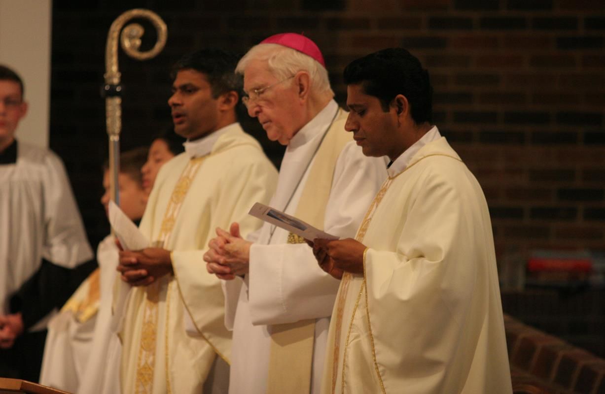Bishop Emeritus William Curlin, a long-time friend and confidante of St. Teresa, delivered the homily during a Mass in her honor Sept 5