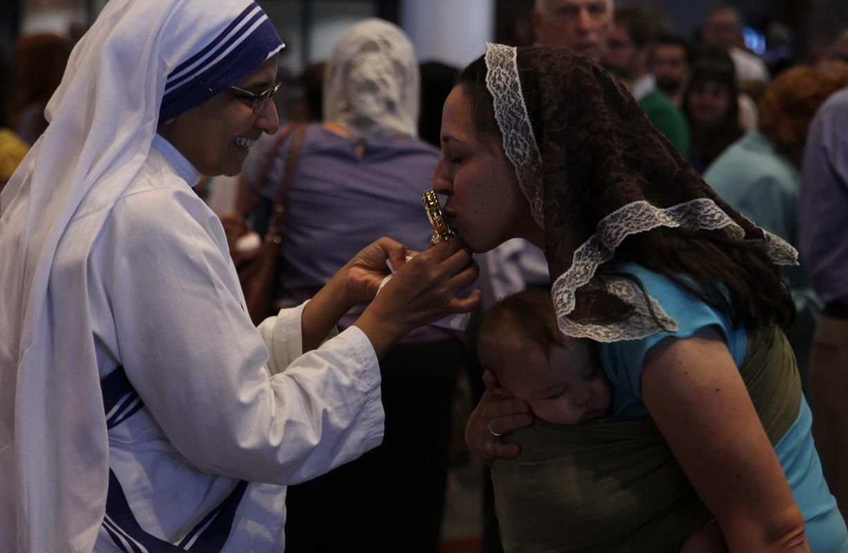 Relics of St. Teresa of Calcutta were available after Mass for public veneration