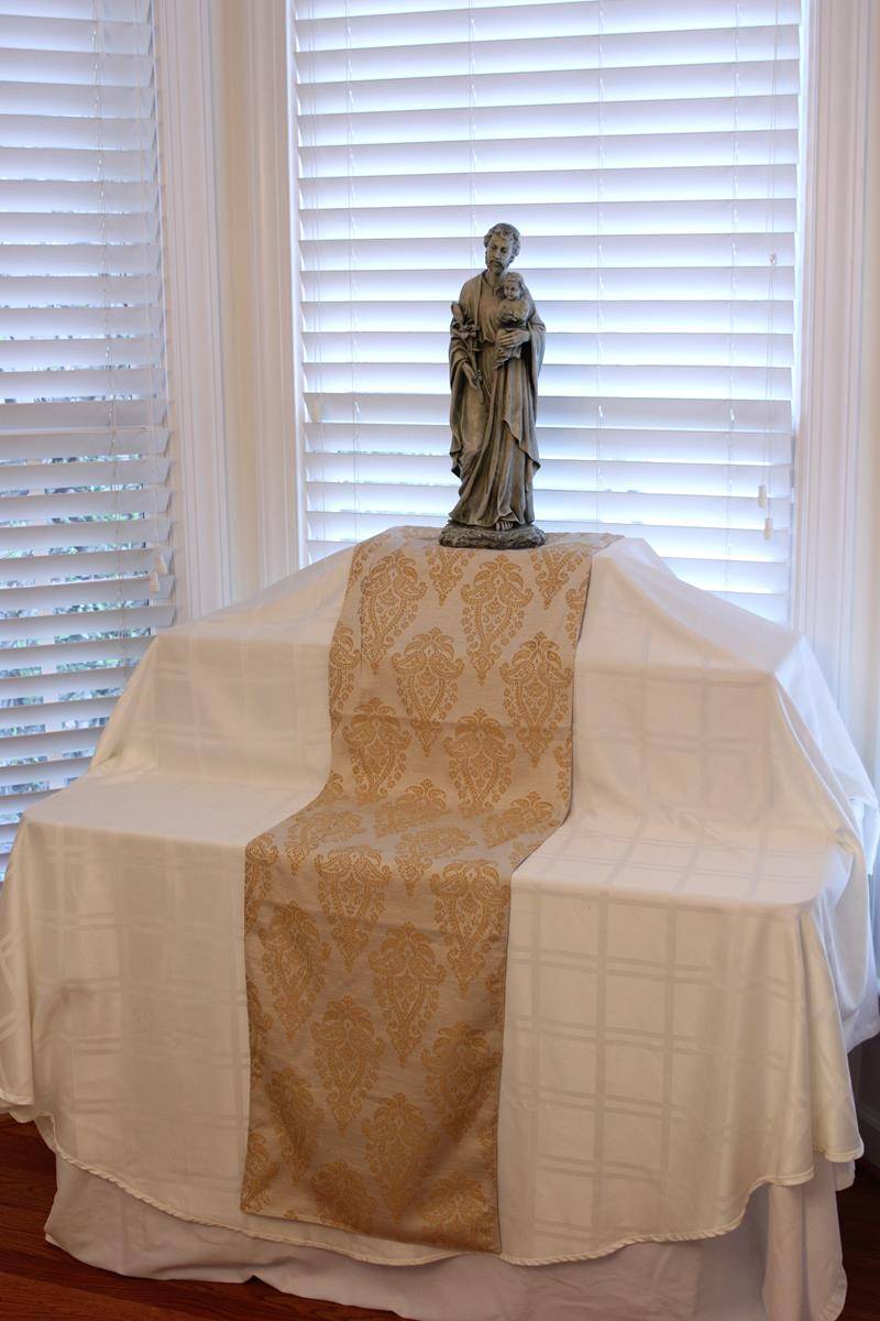 pic 2 empty table w st. joseph statue atop copy