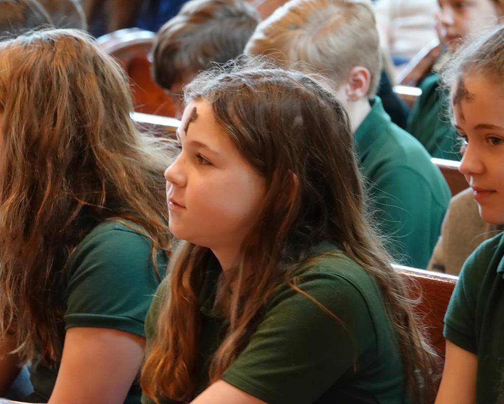 HUNTERSVILLE — St. Mark School students participate in Ash Wednesday Mass at St. Mark Church Feb. 26. (Photos provided by Amy Burger)