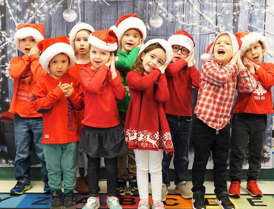 Children at St. Mark Preschool in Huntersville took part in a Christmas Pageant that was videotaped and posted on YouTube for parents to watch. Each of the choir groups was recorded separately so that they could be safely distanced.